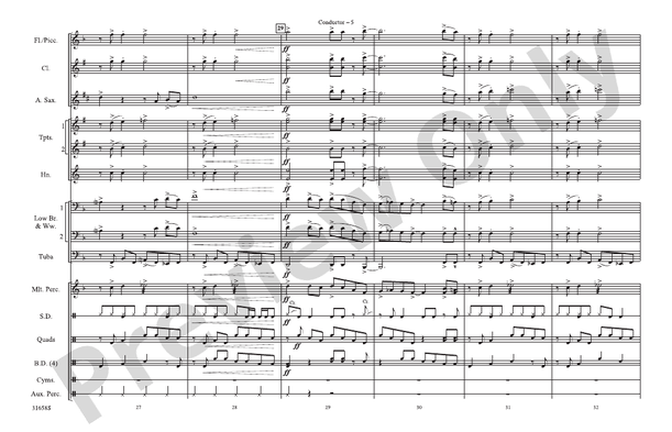 Addicted to Love – Marching Band Conductor Score & Parts (Digital Download)