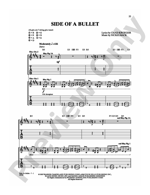 Side of a Bullet - Guitar TAB (Digital Download)