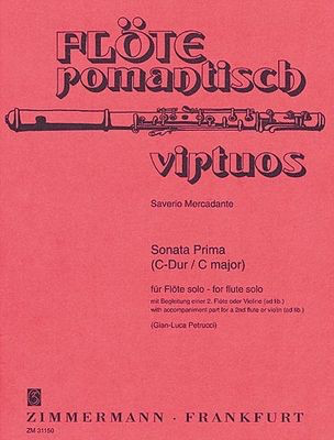 Sonata Prima C Flute Solo (2 Fl Or Vln Ad Lib) -