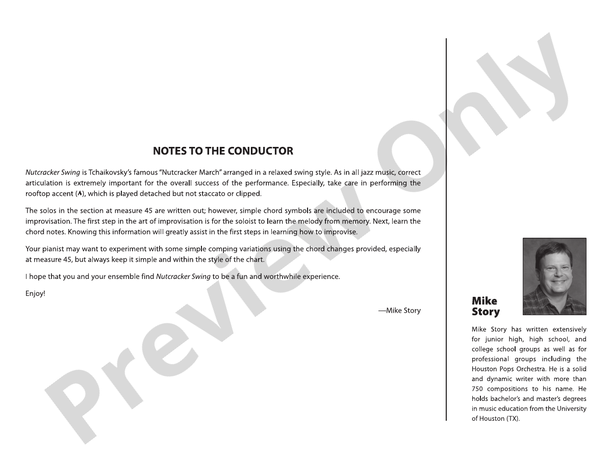 Nutcracker Swing - Jazz Ensemble Conductor Score & Parts(Digital Download)