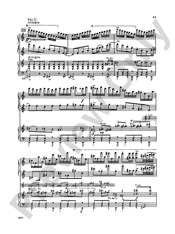 Piano Concerto No. 3 in C Major, Opus 26 - 2nd Movement - 2 Pianos, 4 Hands (Digital Download)