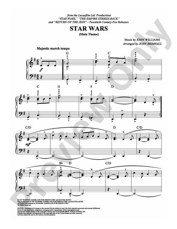 Star Wars (Main Theme) - DSM-PS-0002481 - Easy Piano (Digital Download)