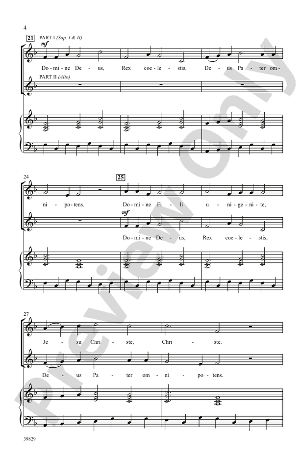 Domine Deus – 2-Part / SSA Choral Octavo (Digital Download)