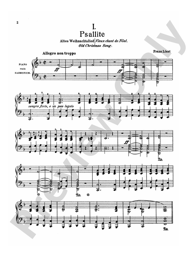 Liszt - Weihnachtsbaum - Piano Solo (Digital Download)