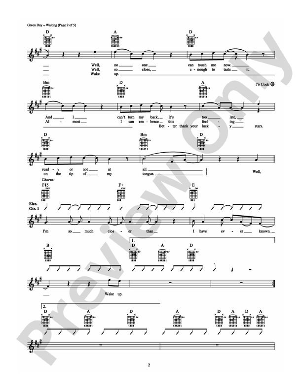 Waiting - Guitar TAB (Digital Download)
