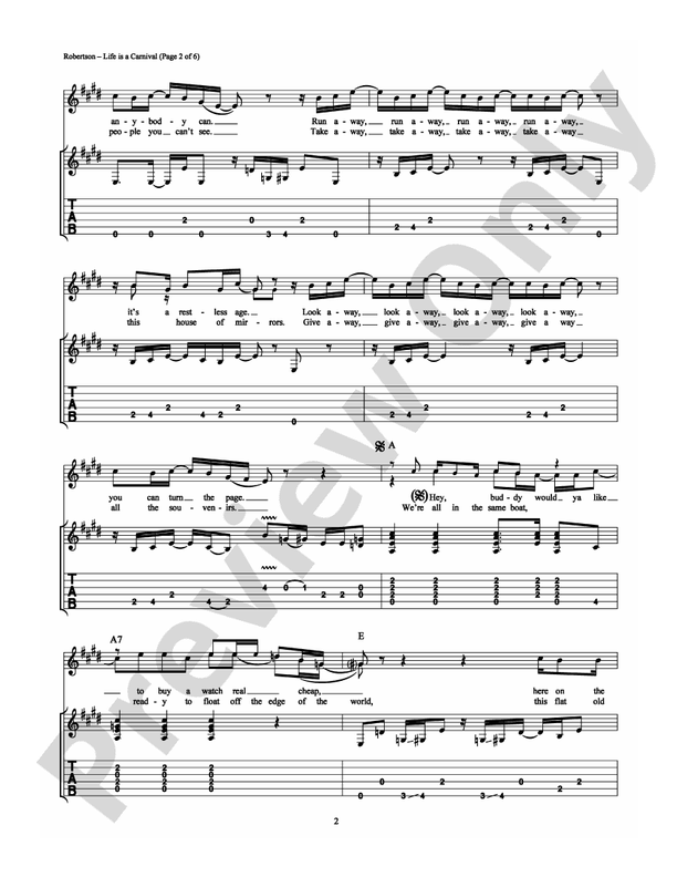 Life is a Carnival - Guitar TAB (Digital Download)