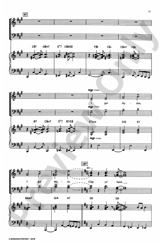 A Gershwin Portrait! The Music of George and Ira Gershwin - SATB Choral Octavo (Digital Download)