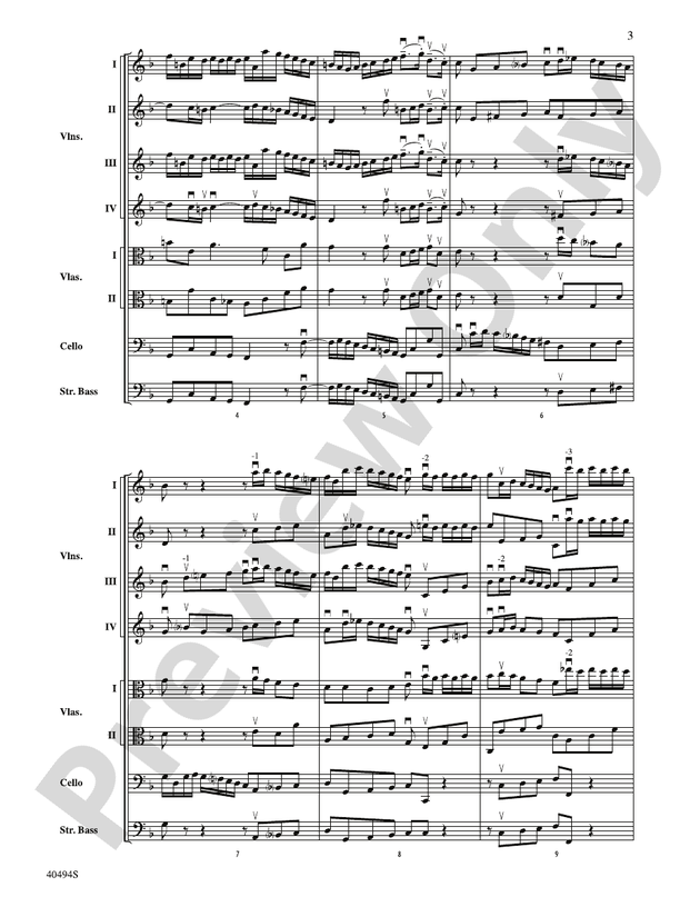 Brandenburg Concerto No. 1 in F Major – String Orchestra Conductor Score & Parts (Digital Download)