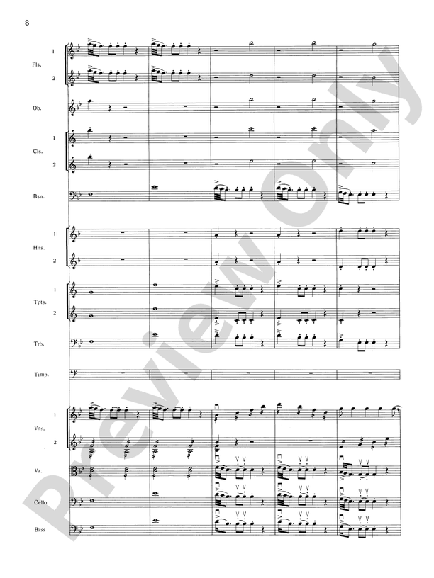 Mozart's Symphony No. 25 in G Minor, 1st & 2nd Movements – Full Orchestra Conductor Score & Parts (Digital Download)