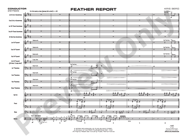 Feather Report - Jazz Ensemble Conductor Score & Parts(Digital Download)