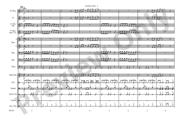 Danger Zone (Arr. Mike Story) – Marching Band Conductor Score & Parts (Digital Download)