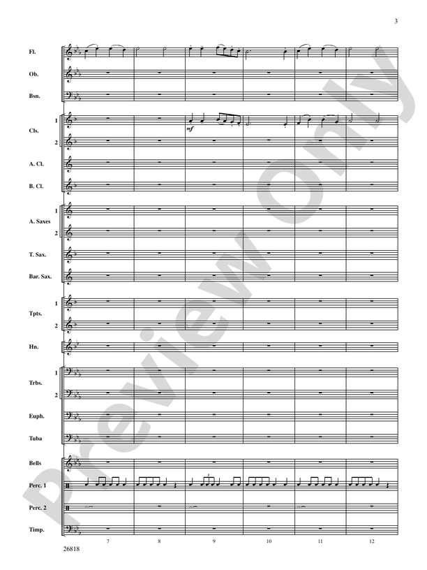 A Cambridge Carol - Concert Band Conductor Score & Parts (Digital Download)