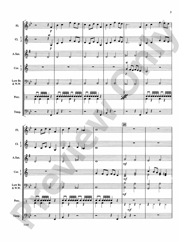 Wildwind Overture - Concert Band Conductor Score & Parts (Digital Download)