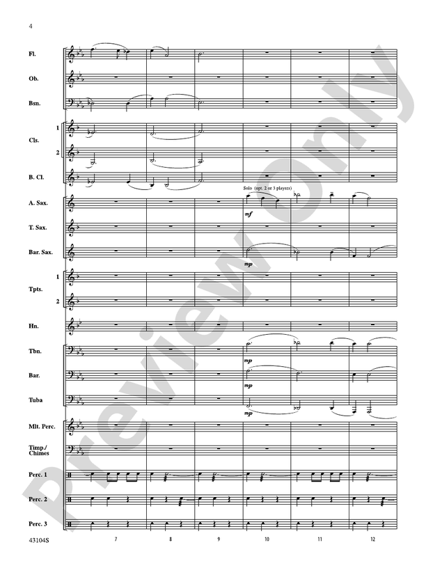 The Sleeping Place of the Stars - Concert Band Conductor Score & Parts (Digital Download)