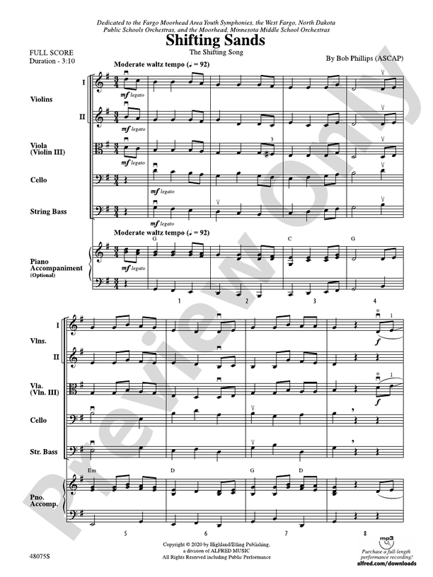 Shifting Sands - String Orchestra Conductor Score & Parts (Digital Download)