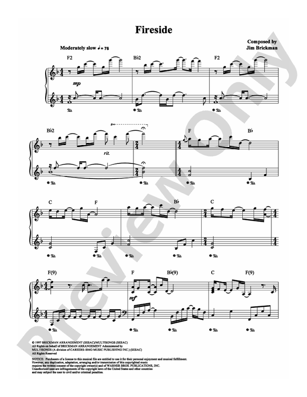 Fireside - Piano (Digital Download)