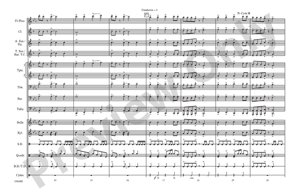 Rock 'N' Roll High School – Marching Band Conductor Score & Parts (Digital Download)