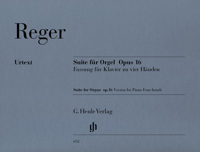 Suite for Organ Op. 16 E minor - for Piano Duet - Max Reger - Piano G. Henle Verlag Piano Duet