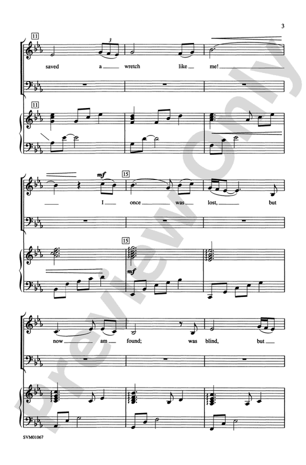 Amazing Grace - SAB Choral Octavo (Digital Download)