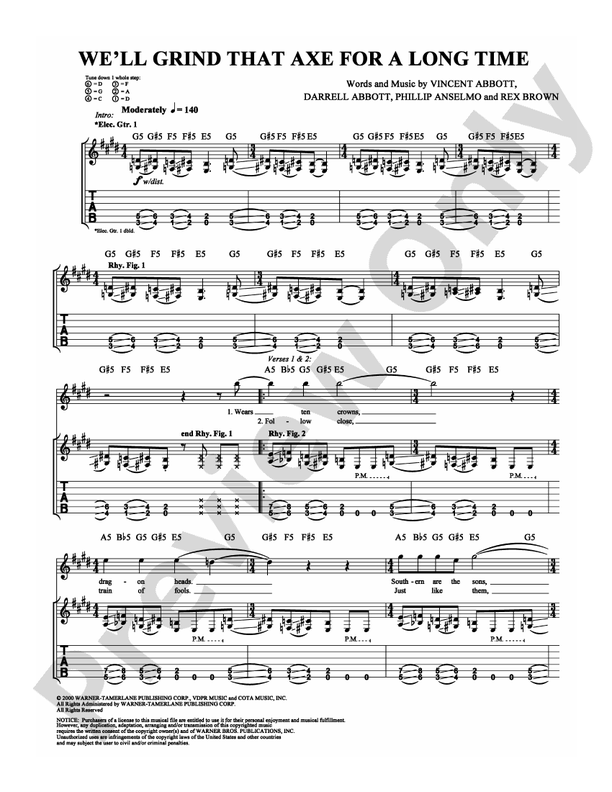 We'll Grind That Axe for a Long Time - Guitar TAB (Digital Download)