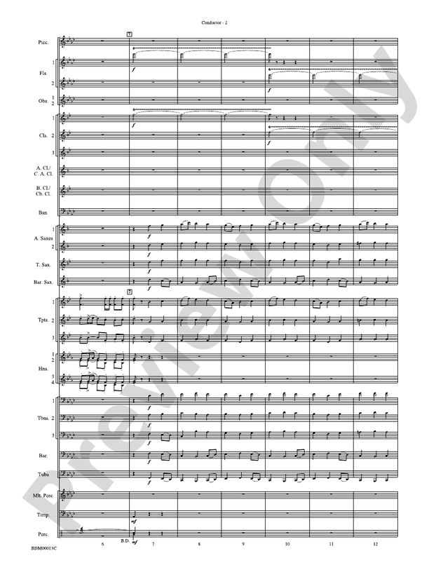 Slava - Concert Band Conductor Score & Parts (Digital Download)