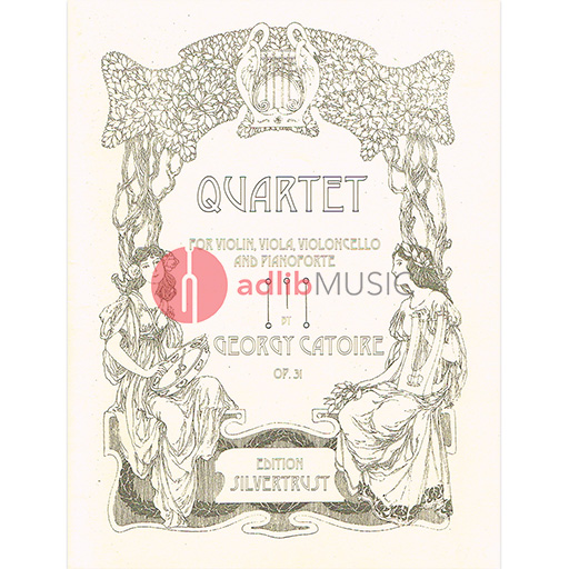 Catoire - Piano Quartet in a minor Op 31 - Violin/Viola/Cello/Piano Score/Parts Edition Silvertrust
