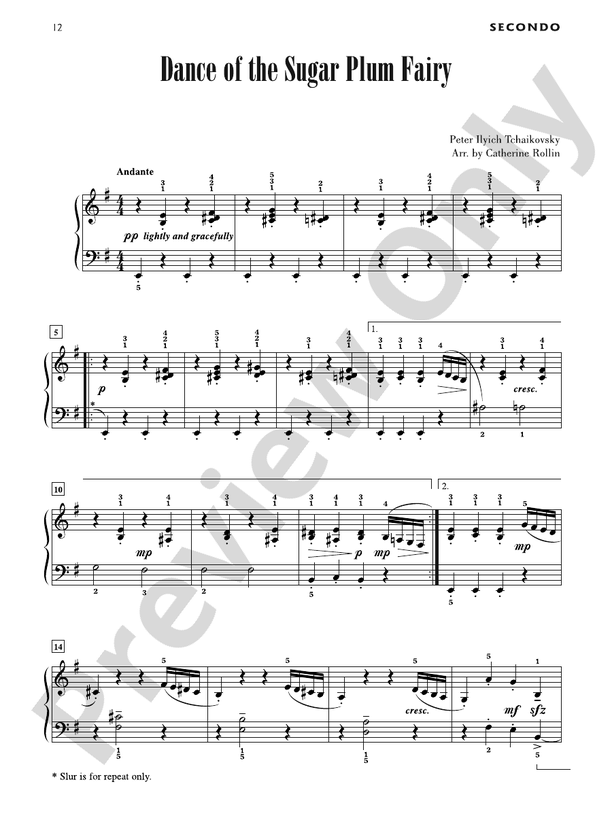 Dance of the Sugar Plum Fairy - 1 Piano, 4 Hands (Digital Download)