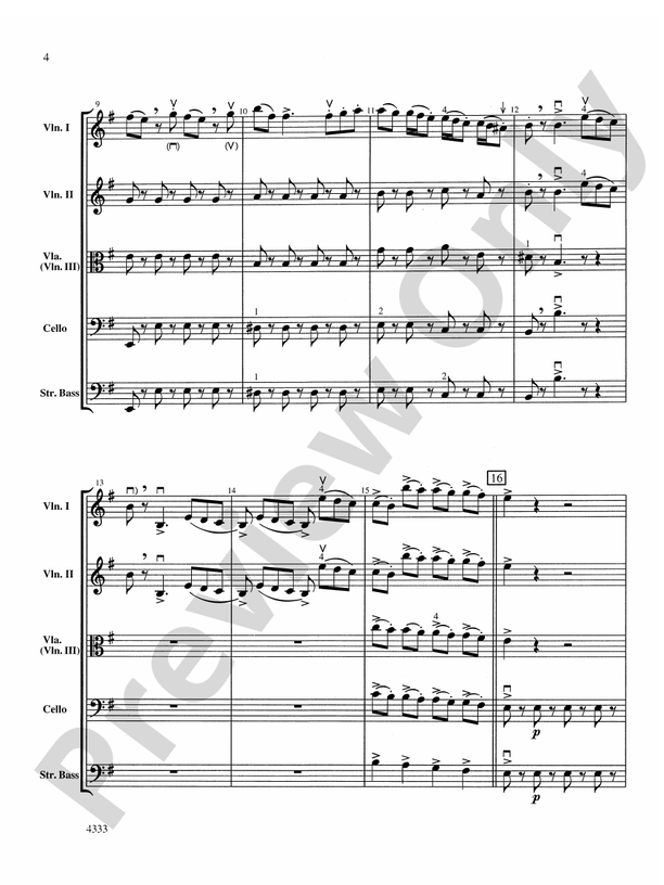 Overture from the Barber of Seville – String Orchestra Conductor Score & Parts (Digital Download)