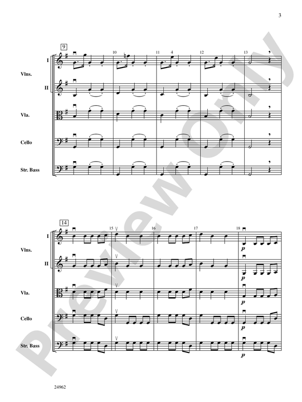 "Autumn" from The Four Seasons – String Orchestra Conductor Score & Parts (Digital Download)