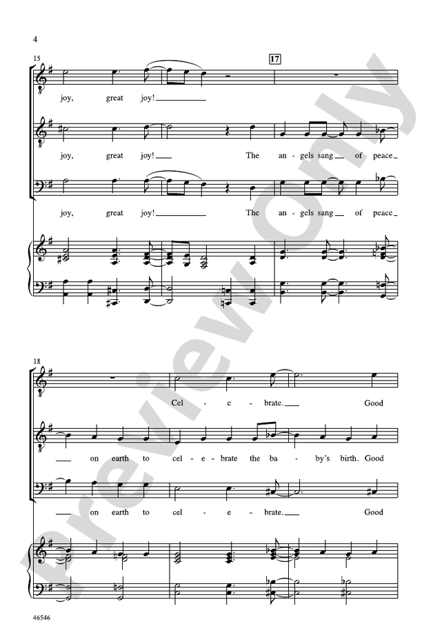 Good News, Great Joy! – TTB Choral Octavo (Digital Download)