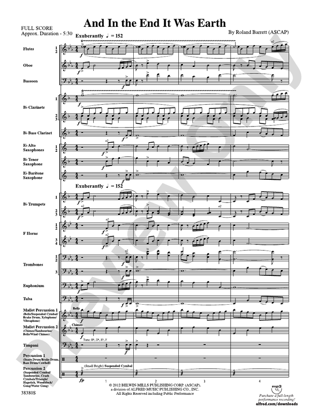 And in the End It Was Earth - Concert Band Conductor Score & Parts (Digital Download)