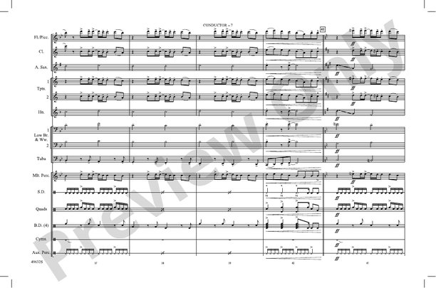 Permission to Dance – Marching Band Conductor Score & Parts (Digital Download)