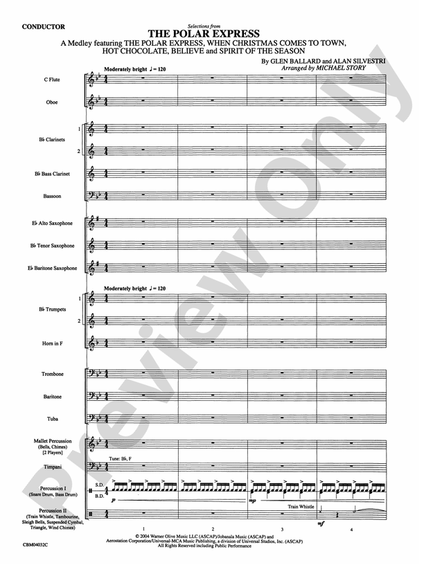 The Polar Express, Selections from - Concert Band Conductor Score & Parts (Digital Download)