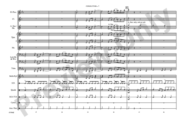 Black Eyes – Marching Band Conductor Score & Parts (Digital Download)