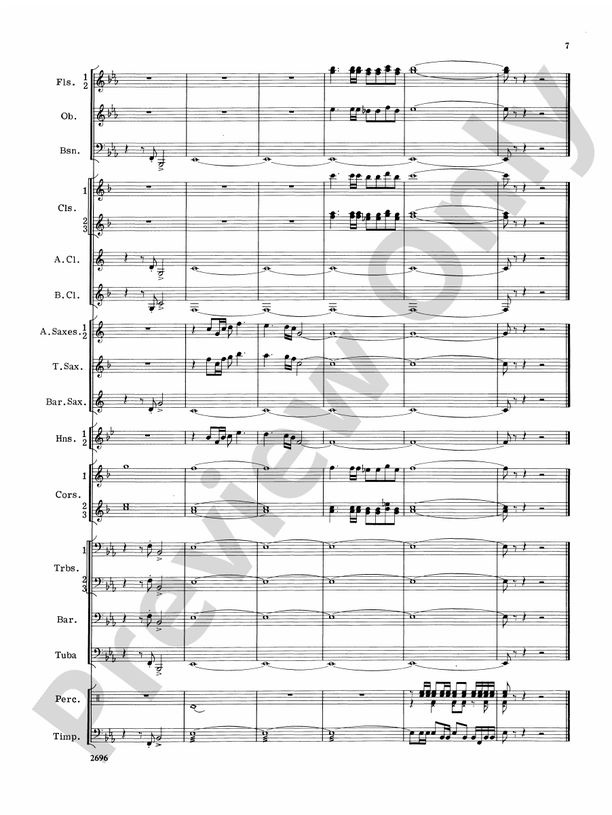 Hues of Blue - Concert Band Conductor Score & Parts (Digital Download)