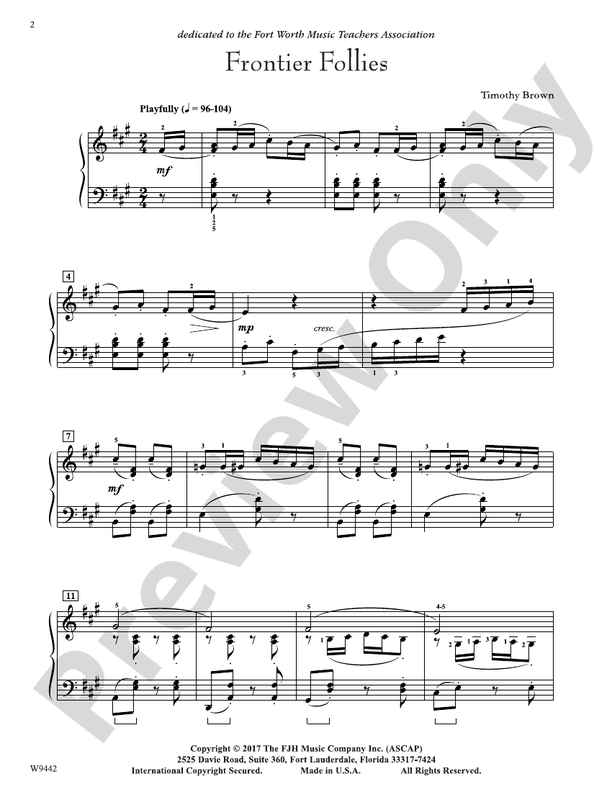 Frontier Follies - Piano (Digital Download)