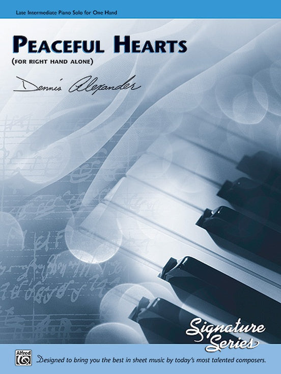 Peaceful Hearts (for right hand alone) - Piano Solo (Digital Download)