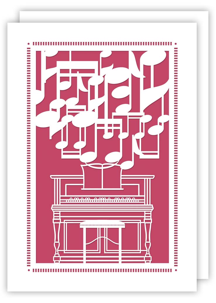 Greetin Card with Piano design.