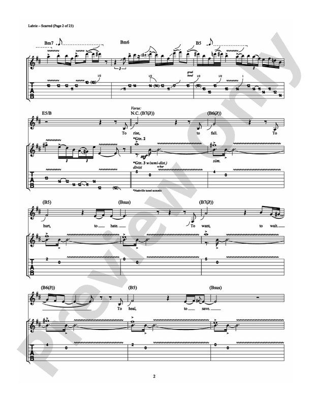 Scarred - Guitar TAB (Digital Download)