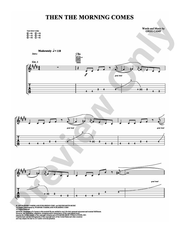 Then the Morning Comes - Guitar TAB (Digital Download)