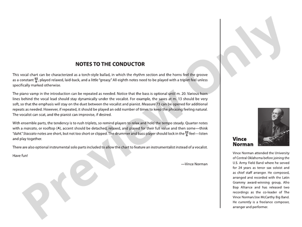 Willow Weep for Me (Grade 3) - Jazz Ensemble Conductor Score & Parts (Digital Download)