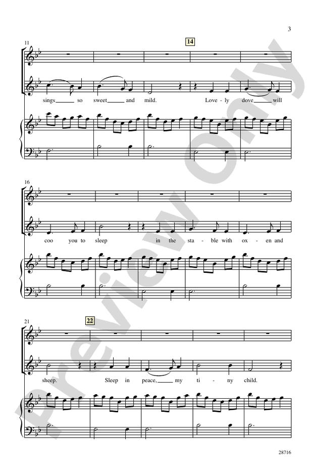 Lullaby on a Silent Night – 2-Part Choral Octavo (Digital Download)