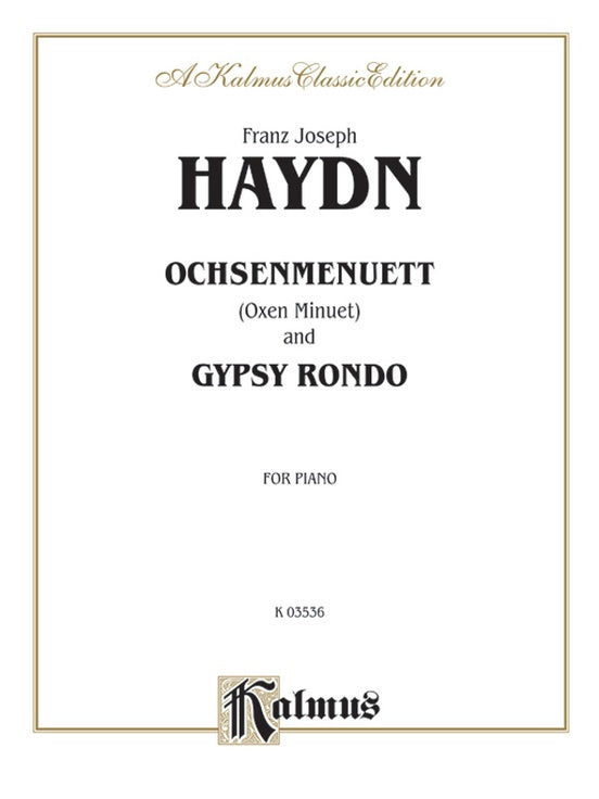 Haydn - Oxen Minuet and Gypsy Rondo - Piano Solo (Digital Download)