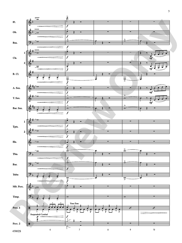 Confident - Concert Band Conductor Score & Parts (Digital Download)