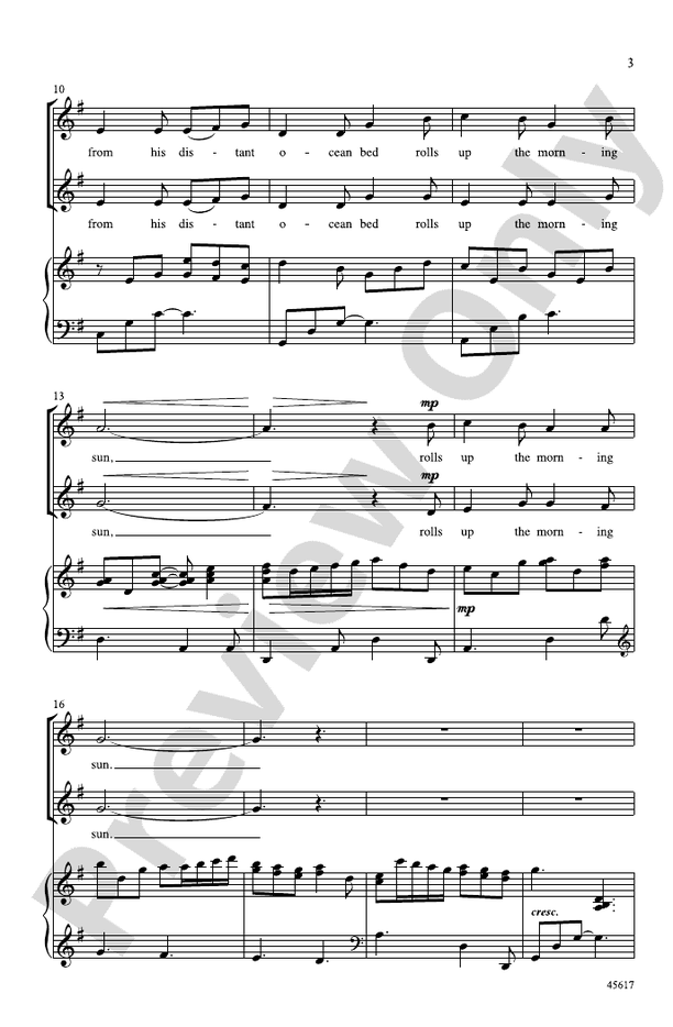 Morning Song – 2-Part Choral Octavo (Digital Download)