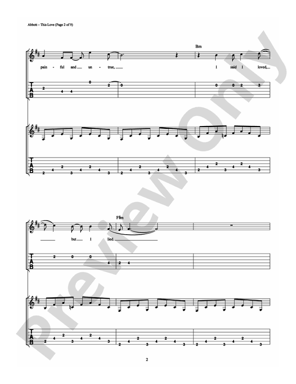 This Love - Easy Guitar (Digital Download)