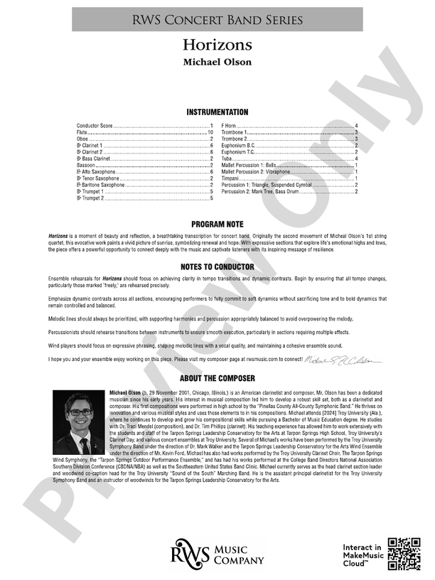 Hot N Cold - Concert Band Conductor Score & Parts (Digital Download)