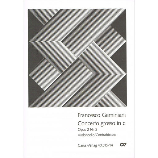 Geminiani - Concerto Grosso in Cmin Op2/2 - Cello and Double Bass Part Carus-Verlag 40.515/14
