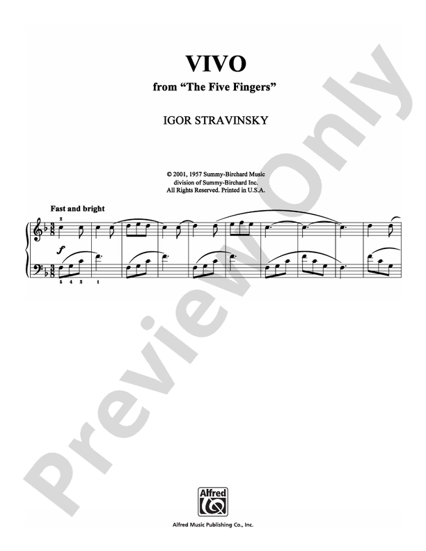 Stravinsky - Vivo - Piano (Digital Download)