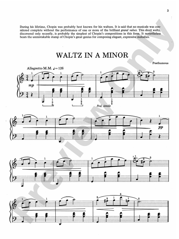 Chopin - Chopin: 14 of His Easiest Piano Selections: A Practical Performing Edition - Piano (Digital Download)